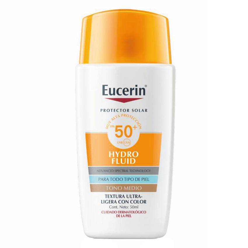 EUCERIN PROTECTOR SOLAR FACIAL HYDRO FLUYD CON COLOR FPS50 X 50 ML.